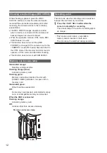 Preview for 12 page of Panasonic AVCCAM AG-AC160P Operating Instructions Manual