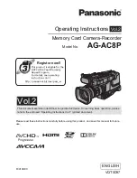 Предварительный просмотр 1 страницы Panasonic AVCCAM AG-AC8EJ Operating Instructions Manual