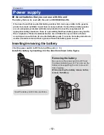 Предварительный просмотр 12 страницы Panasonic AVCCAM AG-AC8EJ Operating Instructions Manual