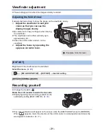 Предварительный просмотр 21 страницы Panasonic AVCCAM AG-AC8EJ Operating Instructions Manual