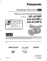 Preview for 1 page of Panasonic AVCCAM AG-AC90P Operating Instructions Manual