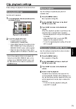 Preview for 73 page of Panasonic AVCCAM AG-HMC41E Operating Instructions Manual