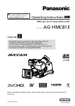 Panasonic AVCCAM AG-HMC81 Operating Instructions Manual preview