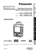Panasonic AVCCAM AG-HMR10 Operating Instructions Manual preview