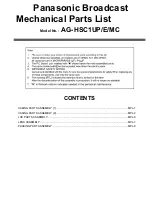 Preview for 1 page of Panasonic AVCCAM AG-HSC1UE Parts List