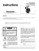 Panasonic AW-AD500A Instructions Manual preview