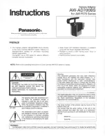 Panasonic AW-AD700BS Instructions Manual preview