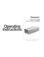 Предварительный просмотр 1 страницы Panasonic AW-CH600 Operating Instructions Manual