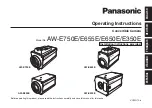 Panasonic AW-E750E Operating Instructions Manual preview