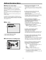 Preview for 10 page of Panasonic AW-HE100 Menu Information