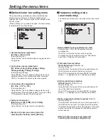 Preview for 16 page of Panasonic AW-HE100 Menu Information