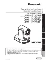 Preview for 1 page of Panasonic AW-HE120KE Operating Instructions Manual