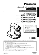 Panasonic AW-HE130WP Operating Instructions Manual preview