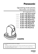 Preview for 1 page of Panasonic AW-HE40HKE Operating Instructions Manual