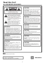 Предварительный просмотр 2 страницы Panasonic AW-HE42KP Operating Instructions Manual