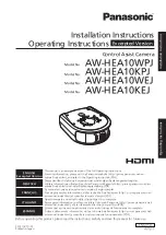 Предварительный просмотр 1 страницы Panasonic AW-HEA10KEJ Installation And Operating Instructions Manual