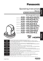 Panasonic AW-HN38 Operating Instructions Manual предпросмотр