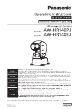 Panasonic AW-HR140PJ Operating Instructions Manual preview