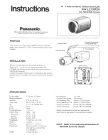 Preview for 1 page of Panasonic AW-LZ10MD6 Instructions