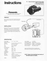 Preview for 1 page of Panasonic AW-LZ14ST55 Instructions