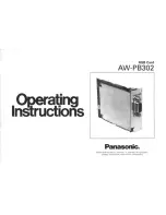 Preview for 1 page of Panasonic AW-PB302 Operating Instructions Manual