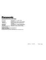 Preview for 16 page of Panasonic AW-PB302 Operating Instructions Manual