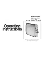 Panasonic AW-PB303 Operating Instructions Manual предпросмотр