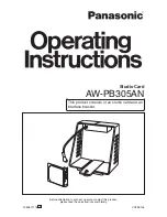 Preview for 1 page of Panasonic AW-PB305AN Operating Instructions Manual