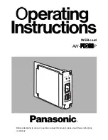 Preview for 1 page of Panasonic AW-PB309P Operating Instructions Manual