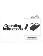 Preview for 1 page of Panasonic AW-PS301 Operating Instructions Manual