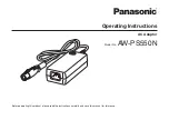 Preview for 1 page of Panasonic AW-PS550N Operating Instructions Manual