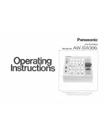 Panasonic AW-SW300 Operating Instructions Manual preview