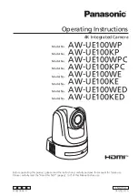 Panasonic AW-UE100 Operating Instructions Manual preview