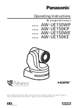 Panasonic AW-UE150KP Operating Instructions Manual preview