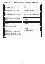 Preview for 2 page of Panasonic AW-UE50WP Operating Instructions Manual