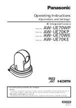 Предварительный просмотр 1 страницы Panasonic AW-UE70 Operating Instructions Manual