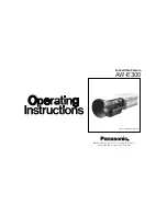 Panasonic AWE300 - COLOR CAMERA Operating Instructions Manual preview