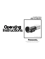 Panasonic AWE300S - SEPERATE CAMERA Operating Instructions Manual preview