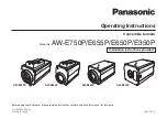 Panasonic AWE350P - COLOR CAMERA Operating	 Instruction preview