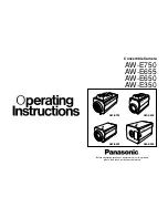 Preview for 1 page of Panasonic AWE350P - COLOR CAMERA Operating Instructions Manual