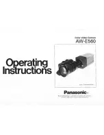 Panasonic AWE560 - COLOR VIDEO CAMERA Operating Instructions Manual preview