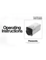 Panasonic AWE600 - COLOR CAMERA Operating Instructions Manual preview