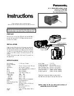Preview for 1 page of Panasonic AWE800 - COLOR CAMERA Instructions
