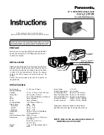 Panasonic AWE800 - COLOR CAMERA Instructions preview