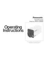 Preview for 1 page of Panasonic AWE800 - COLOR CAMERA Operating Instructions Manual