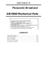 Предварительный просмотр 1 страницы Panasonic AWE860 - COLOR CAMERA Parts List