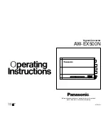 Panasonic AWEX500N - SIGNAL CONVERTER Operating Instructions Manual preview