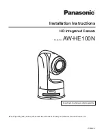 Panasonic AWHE100N - HD INTEGRATED CAMERA Installation Instructions Manual preview