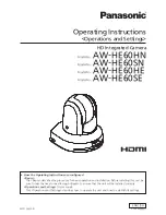 Предварительный просмотр 1 страницы Panasonic AWHE60H Operating Instructions Manual