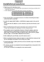 Preview for 9 page of Panasonic AWPH360N - PAN/TILT HEAD Operating	 Instruction